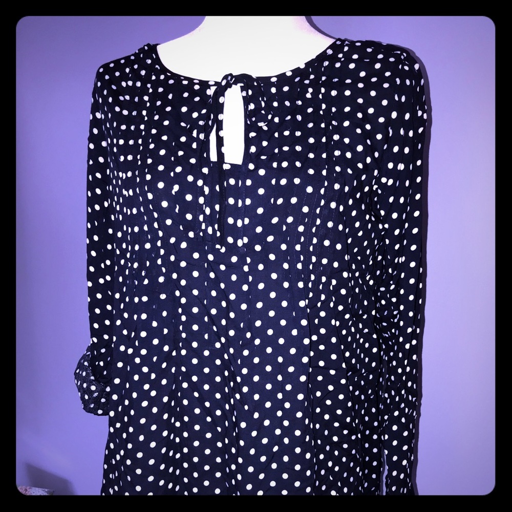NWT Flowy Polka Dot Top
